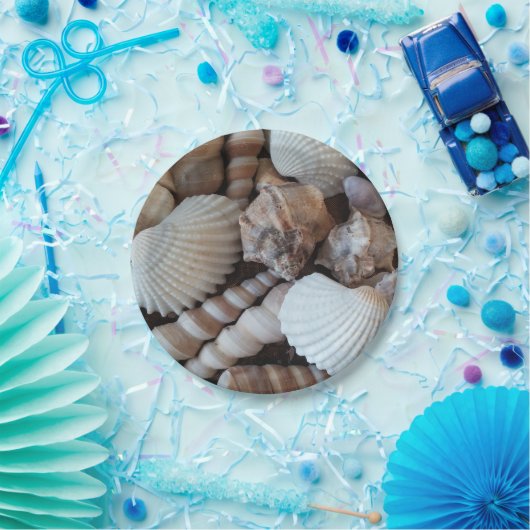 Zeeschelzucht, zomerstrand picknick, papieren Bord (Feest)