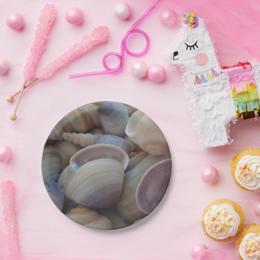 Zeeschelzucht, zomerstrand picknick, papieren Bord (Feest)