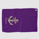 Zeeschepanker met zilver en gouden toon, vacht b golfhanddoek (Horizontaal)