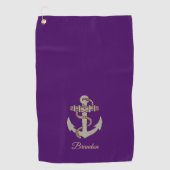 Zeeschepanker met zilver en gouden toon, vacht b golfhanddoek (Voorkant)