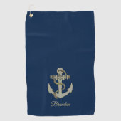 Zeeschepanker met zilver en gouden toon, vacht b golfhanddoek (Voorkant)