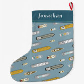 Zeeschepen aan de kust van de rivier grote kerstsok (Achterkant)