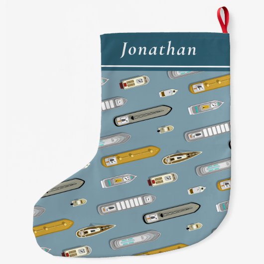 Zeeschepen aan de kust van de rivier grote kerstsok (Achterkant)