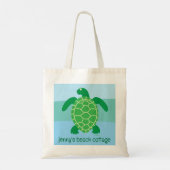 Zeeschildpad aangepaste boodschappentas tote bag (Achterkant)