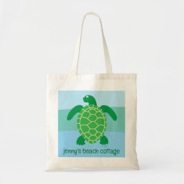 Zeeschildpad aangepaste boodschappentas tote bag