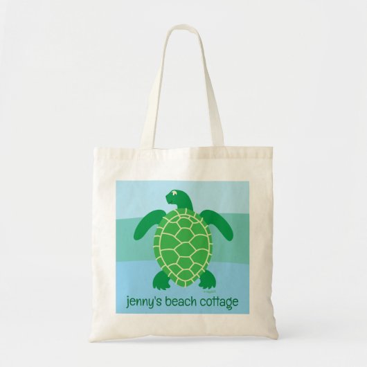 Zeeschildpad aangepaste boodschappentas tote bag (Voorkant)