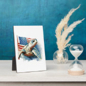 Zeeschildpad Amerikaanse Vlag Fotoplaat (Zijkant)