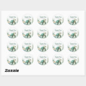 Zeeschildpad Baby Shower Ronde Sticker (Vel)