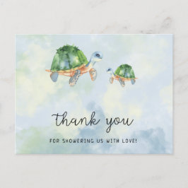Zeeschildpad - babyshower bedankje  briefkaart