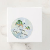 Zeeschildpad - babyshower bedankjes labels (In situ)