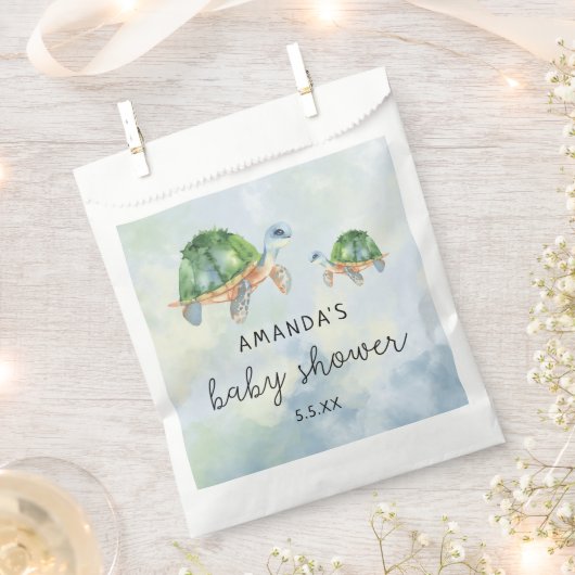 Zeeschildpad - babyshower  bedankzakje (Geknipt)