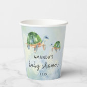 Zeeschildpad - babyshower papieren bekers (Achterkant)