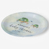 Zeeschildpad - babyshower papieren bordje (Gekanteld)