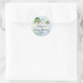 Zeeschildpad - babyshower  ronde sticker (Tas)