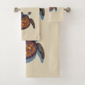 Zeeschildpad badhanddoek set bad handdoek (Insitu)