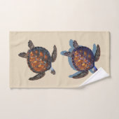 Zeeschildpad badhanddoek set bad handdoek (Handdoek)