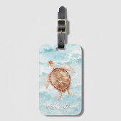 Zeeschildpad Bagagelabel (Voorkant (verticaal))