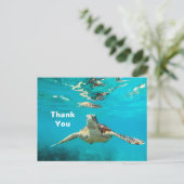 Zeeschildpad Bedankt Briefkaart (Staand voorkant)