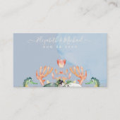 Zeeschildpad Bruiloft met Bruid en Bruidegom Visitekaartje (Voorkant)