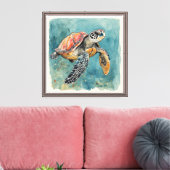 Zeeschildpad Canvas Afdruk (Insitu (Woonkamer))