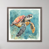 Zeeschildpad Canvas Afdruk (Voorkant)