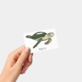 Zeeschildpad cartoonillustratie  badge (Handheld)