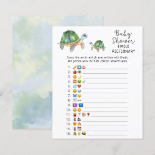 Zeeschildpad - Emoji-plaatjesgokspel babyshower