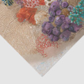 Zeeschildpad en Koralen Decoupage Tissuepapier (Detail)
