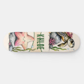 Zeeschildpad en Zeester Oceaan Kunst Persoonlijk Skateboard (Horizontaal)