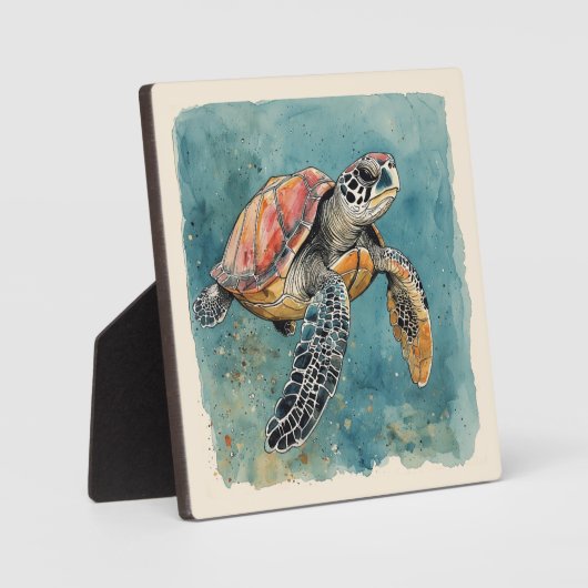 Zeeschildpad Fotoplaat (Voorkant)