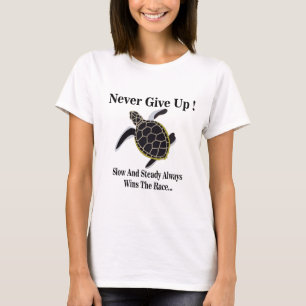 Zeeschildpad Geeft Nooit Op T-shirt