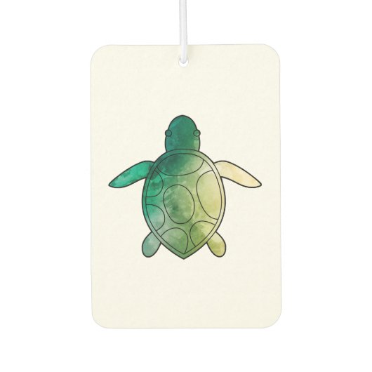 Zeeschildpad groene waterverf luchtverfrisser (Voorkant)