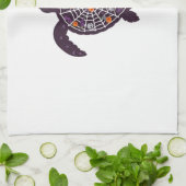 Zeeschildpad Halloween Spinnenweb Pompoen Geest Ha Theedoek (Gevouwen)