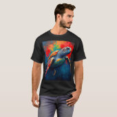 Zeeschildpad in Diepe Zee T-shirt (Voorkant volledig)