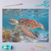 Zeeschildpad in Helder Water Decoupage Tissuepapier (Craft)