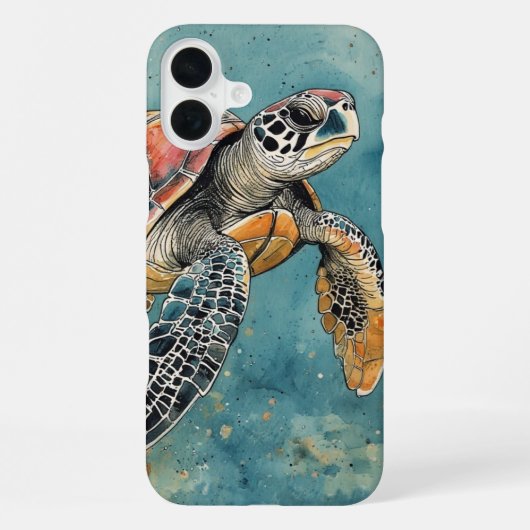 Zeeschildpad iPhone Hoesje (Achterkant)