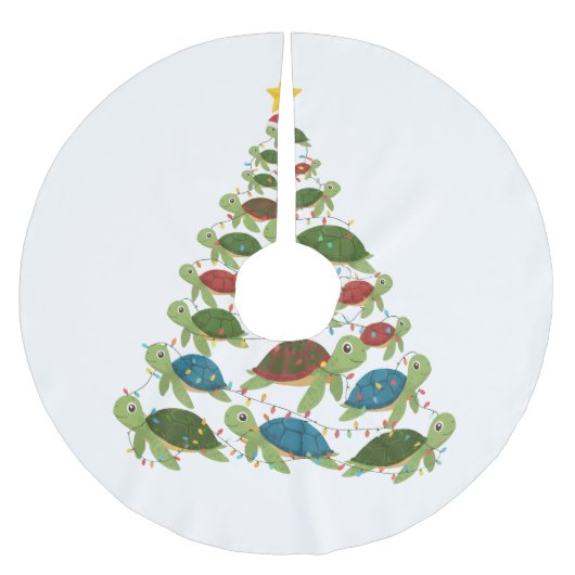 Zeeschildpad Kerstboom Kerstman Hoed Kerstmis  Rok (Voorkant)