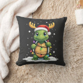 Zeeschildpad Kerstman Kerstverlichting Cute Xmas M Kussen (Deken)