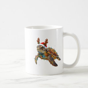 Zeeschildpad Kerstverlichting Grappige Kerstman Ho Koffiemok