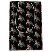 Zeeschildpad Kerstverlichting Grappige Kerstman Ho Medium Cadeauzakje (Voorkant)