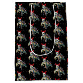 Zeeschildpad Kerstverlichting Grappige Kerstman Ho Medium Cadeauzakje (Achterkant)