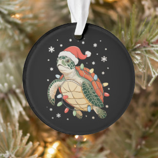 Zeeschildpad Kerstverlichting Xmas Hoed Vakantie Ornament