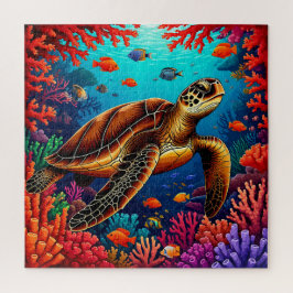 Zeeschildpad Koraalrif Geschenk Voor Oceaanliefheb Legpuzzel