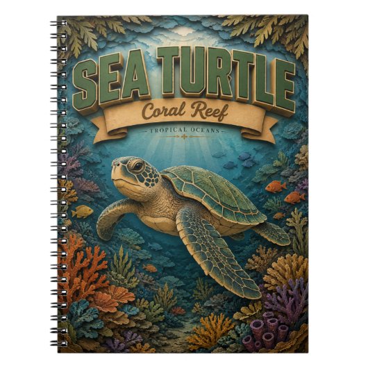 Zeeschildpad Koraalrif POPCUT Notitieboek (Voorkant)