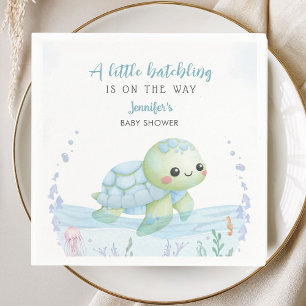 Zeeschildpad Kuiken Jongen Baby Shower Papieren Se Servet