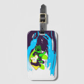 Zeeschildpad kunst bagagelabel (Voorkant (verticaal))
