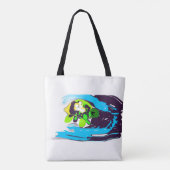 Zeeschildpad kunst tote bag (Achterkant)