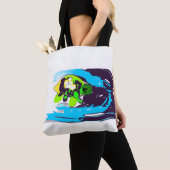 Zeeschildpad kunst tote bag (Dichtbij)