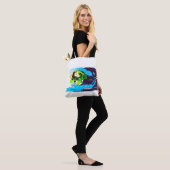 Zeeschildpad kunst tote bag (Op model)