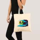 Zeeschildpad kunst tote bag (Voorkant (product))